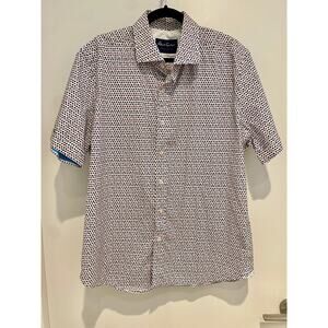 Robert Graham Short Sleeve Cotton Button Down Shirt size 3XL